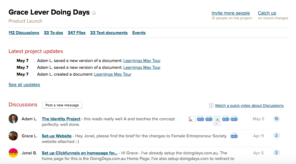 Basecamp Delegation Tool Female Entrepreneur